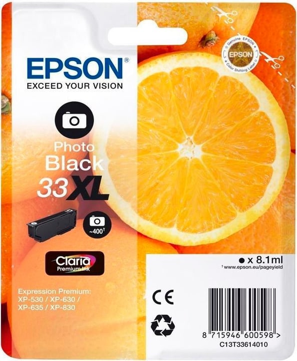 Canon 33XL Claria Premium photo noir Cartouche d'encre 33XL Claria Premium photo noir Cartouche d'encre Canon 795845200000 Photo no. 1