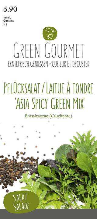 Image of Pflücksalat 'Asia Spicy Green Mix' 5g Gourmetsamen