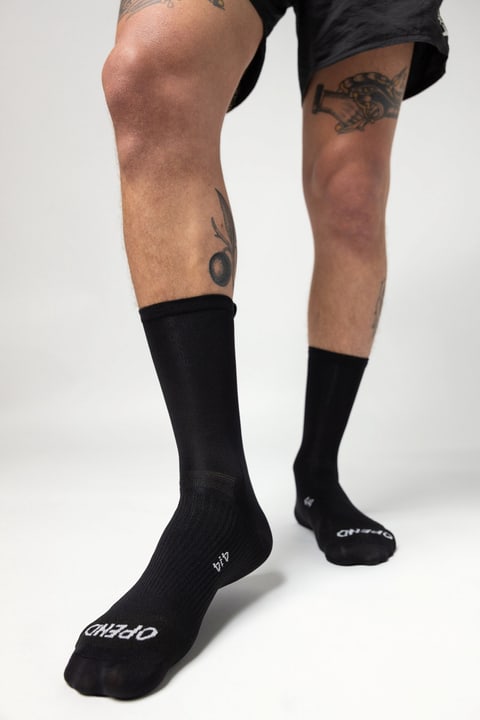 Image of Opend Black on Black 2.0 Sportsocken schwarz