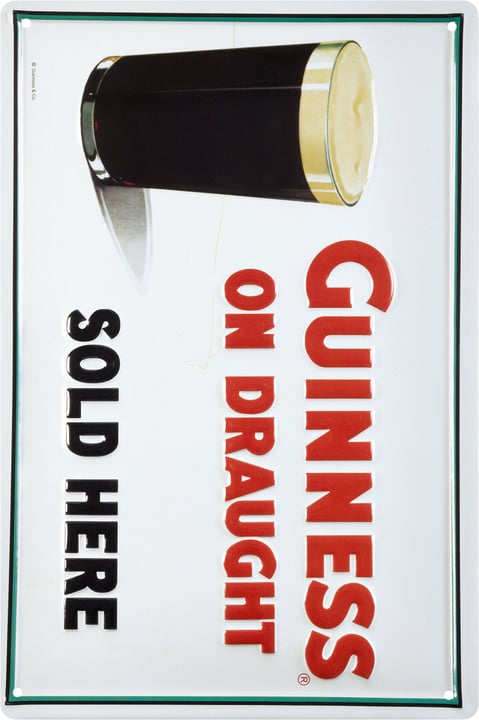 Image of Werbe-Blechschild Guiness on draught