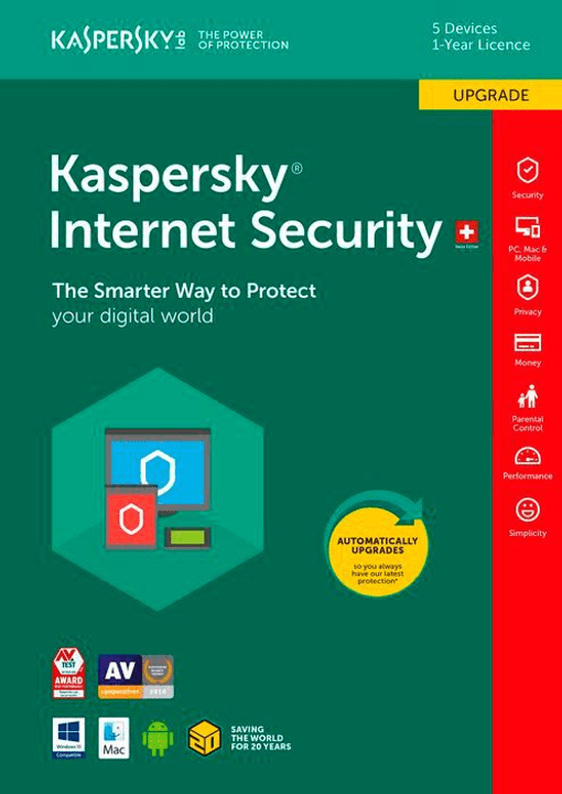 Kaspersky PC / Mac / Android Internet Security Upgrade Physique (Box) PC / Mac / Android Internet Security Upgrade Physique (Box) Kaspersky 785300129044 Photo no. 1