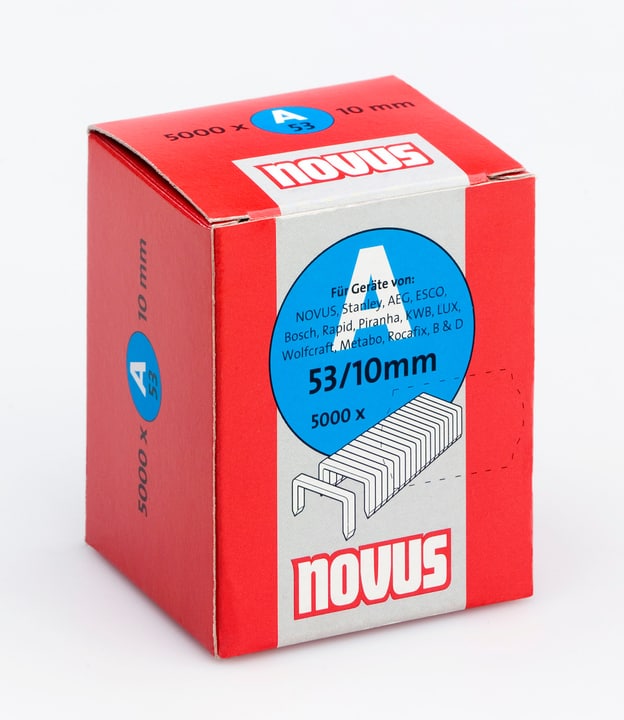Image of NOVUS Feindrahtklammern A Typ 53/10 hart Tackerklammern