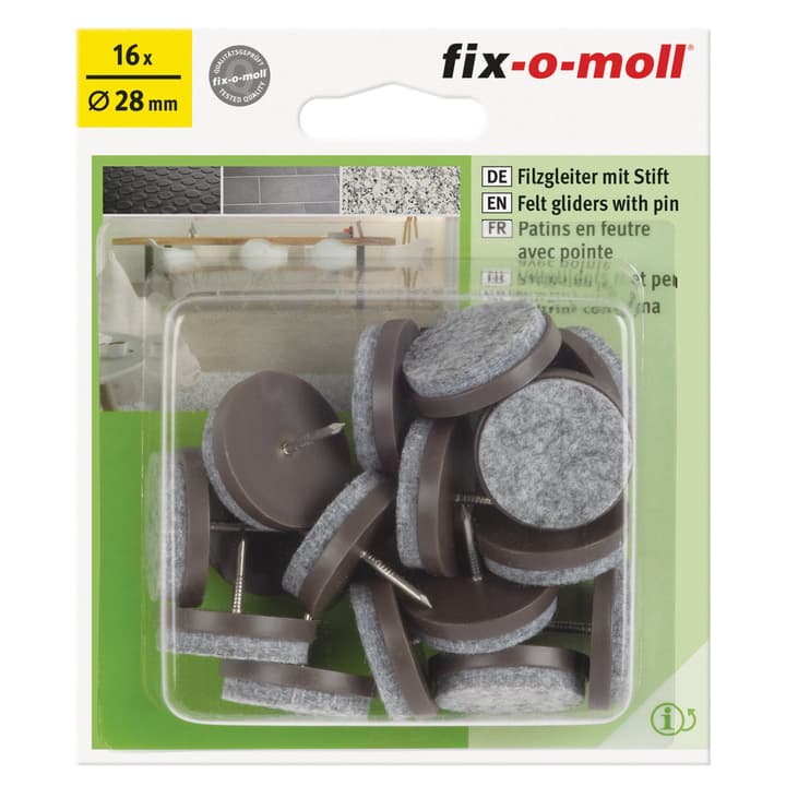 Image of Fix-O-Moll Filzgleiter mit Stift 4 mm / Ø 28 16 x