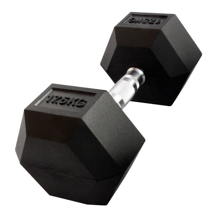 Image of GladiatorFit Sechseckige Hantel aus Gummi : 17.5 KG Hanteln