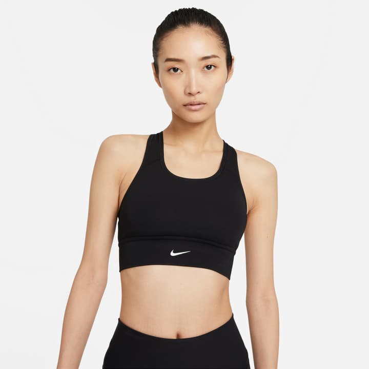 Image of Nike Swoosh Long Line Bra Sport-BH schwarz