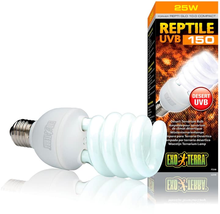 Exo Terra Lampada per terrari Rettile UVB150 E27, 25W, 19,3 cm