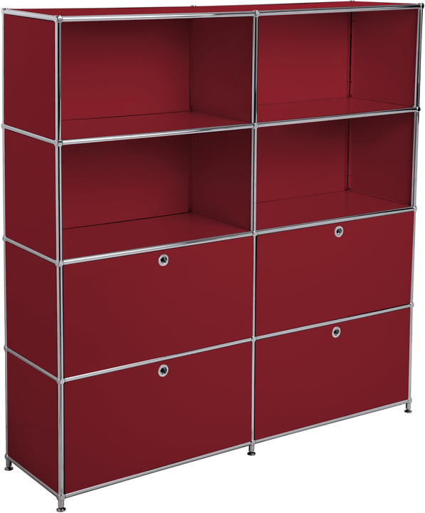 FLEXCUBE Regal FLEXCUBE Regal 401815120430 Grösse B: 152.0 cm x T: 40.0 cm x H: 155.5 cm Farbe Rot Bild Nr. 1
