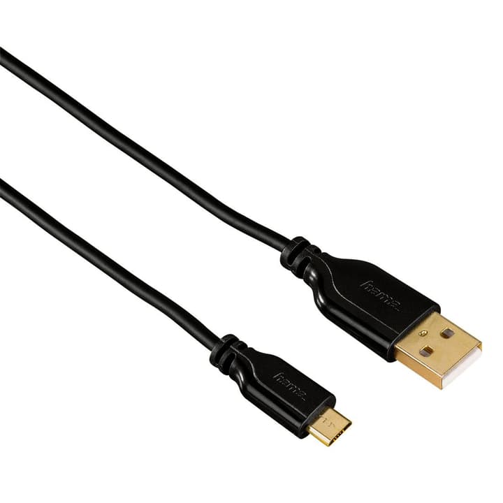Hama Câble micro USB Flexi-Slim doré bloqué en rotatnoir 0,75 m Câble micro USB Flexi-Slim doré bloqué en rotatnoir 0,75 m Hama 798214200000 Photo no. 1