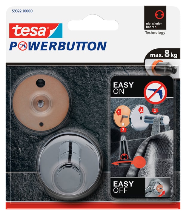 Image of Tesa Powerbutton Haken Universal Large Klebehaken bei Do it + Garden von Migros