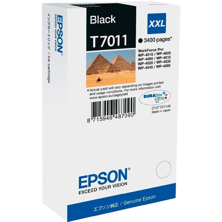 Epson T701440 XXL cartouche d'encre noir Cartouche d'encre T701440 XXL cartouche d'encre noir Cartouche d'encre Epson 798504300000 Photo no. 1