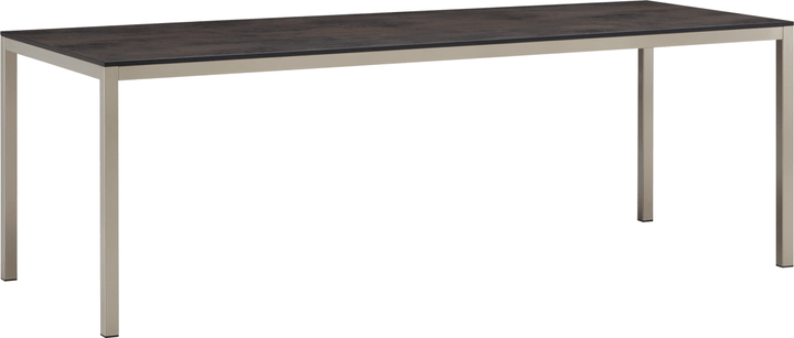 Image of LOCARNO, 220 cm, Gestell Polar Silber, Platte HPL Gartentisch