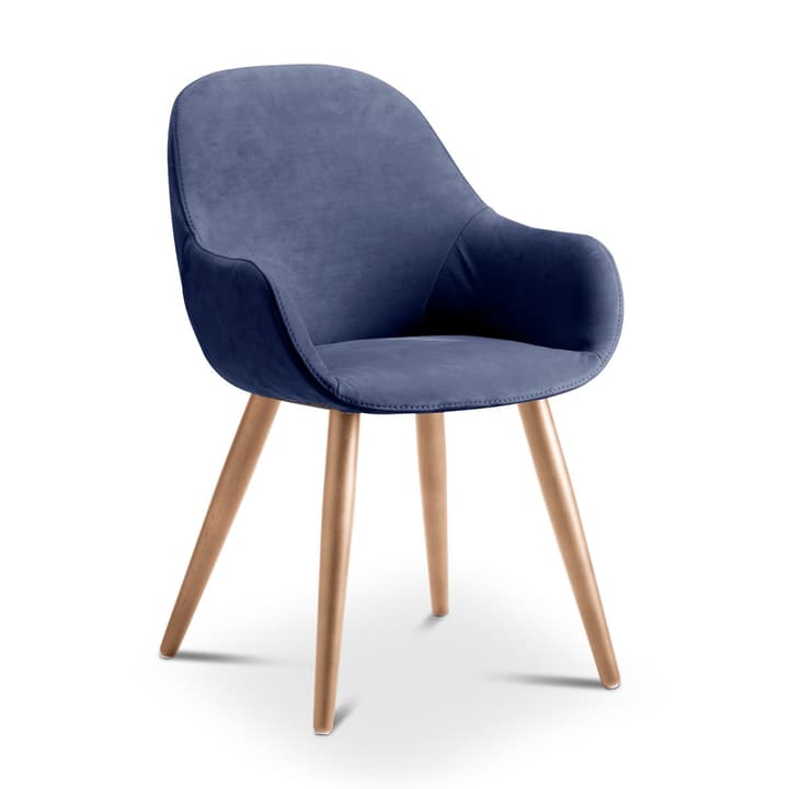 LAYLA Stuhl Nubuck LAYLA Stuhl Nubuck 366028424402 Grösse B: 56.0 cm x T: 60.0 cm x H: 84.0 cm Farbe Dunkelblau Bild Nr. 1