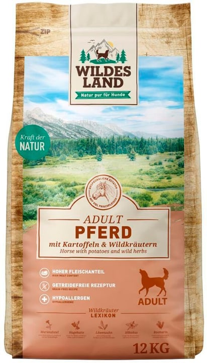 Wildes Land Dog Adult Pferd & Kartoffel Trockenfutter