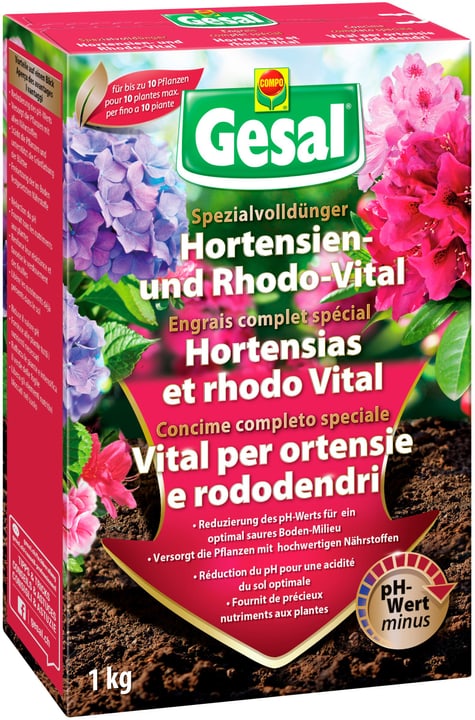 Image of Compo Gesal Hortensien- und Rhodo-Vital, 1 kg Feststoffdünger