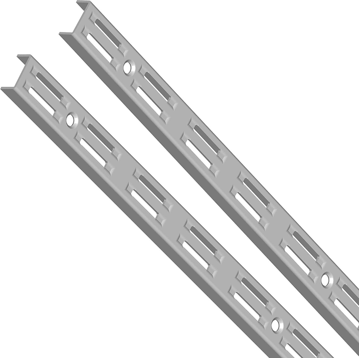 Image of ELEMENTSYSTEM Wandschiene, 2-reihig weissalu 1000 mm 2x Regalsysteme bei Do it + Garden von Migros