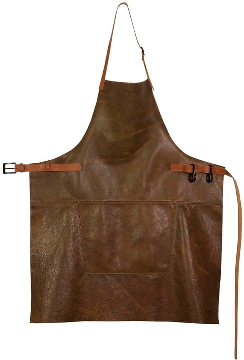 Dutchdeluxes Grembiule da barbecue BBQ Vintage en pelle marrone