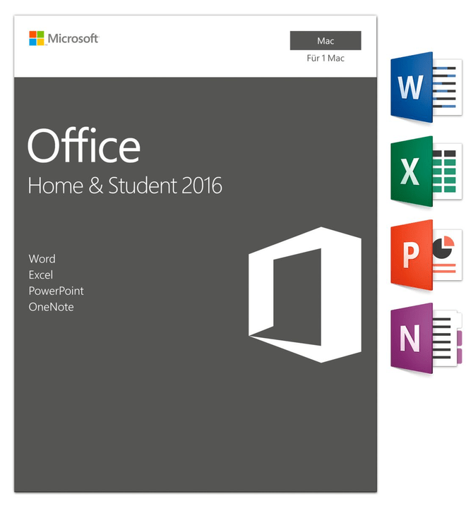 Microsoft Mac - Office MAC 2016 Home and Student Physisch (Box) Mac - Office MAC 2016 Home and Student Physisch (Box) Microsoft 785300121055 Bild Nr. 1