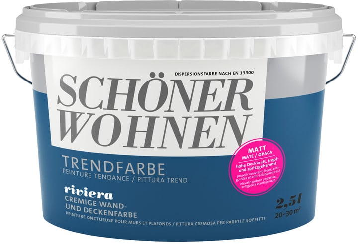 Image of Schöner Wohnen Trendfarbe Matt Riviera 2.5 l Wandfarbe