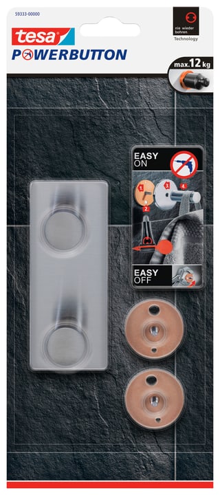 Image of Tesa Powerbutton Doppelhaken Classic Klebehaken bei Do it + Garden von Migros