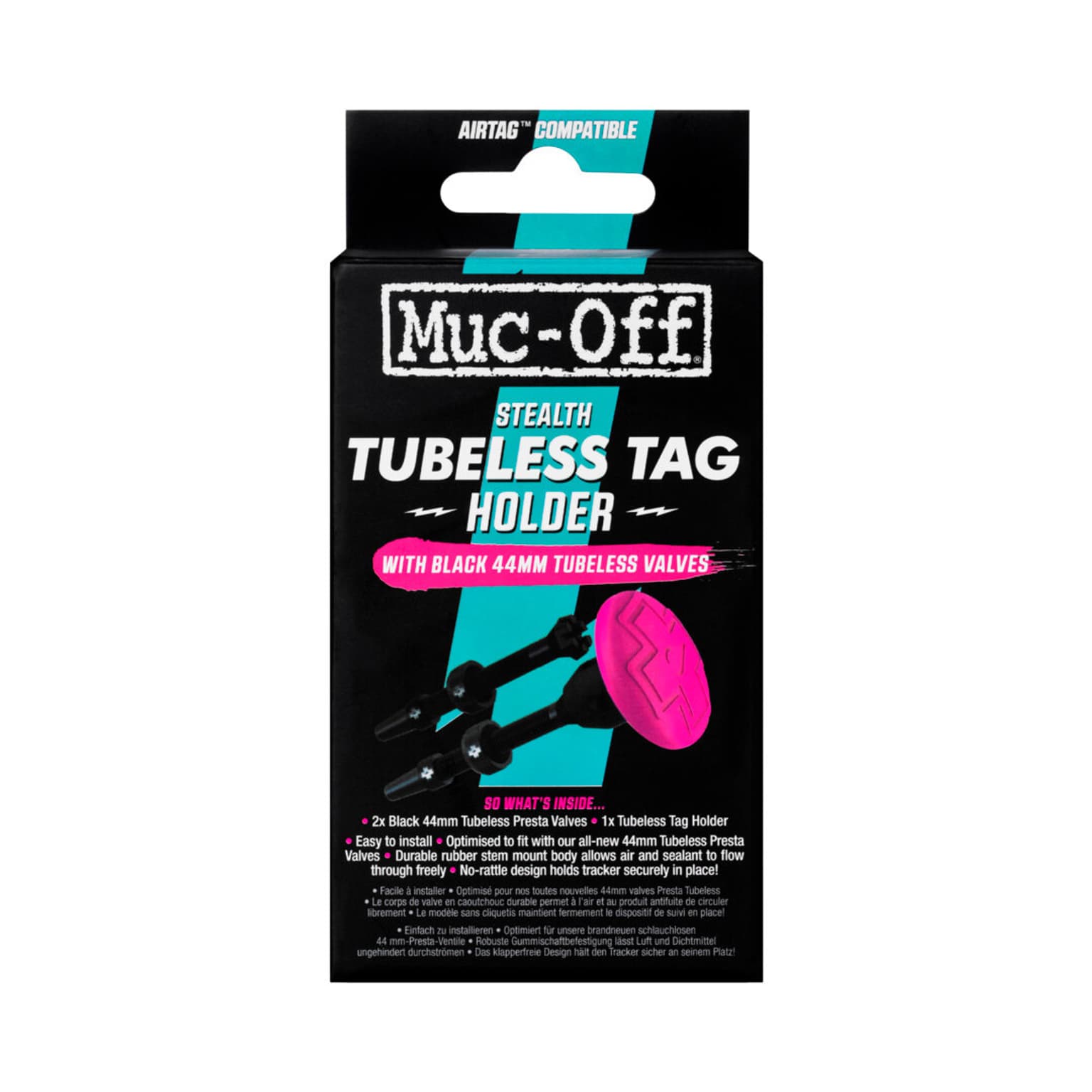 MucOff MucOff Tubeless Tag Holder & 44mm Valve Kit Fixation 1