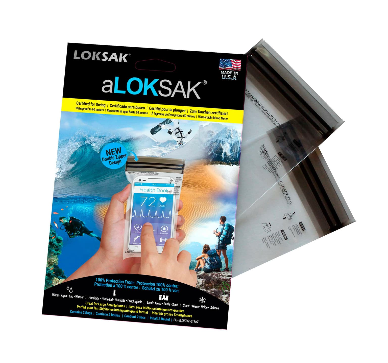 Loksak Loksak Sac étanche Set à 2 St. Couvercle de protection 2
