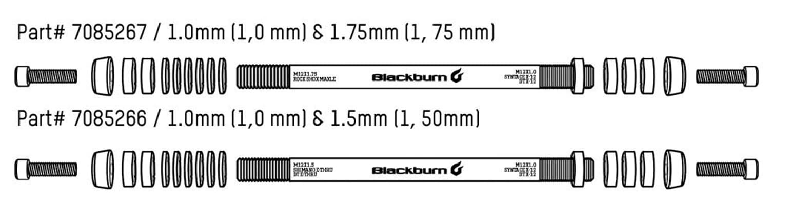 Blackburn Blackburn Trainer and trailer adaptor kit 12mmx1.0/1.5mm Laufradachse 4