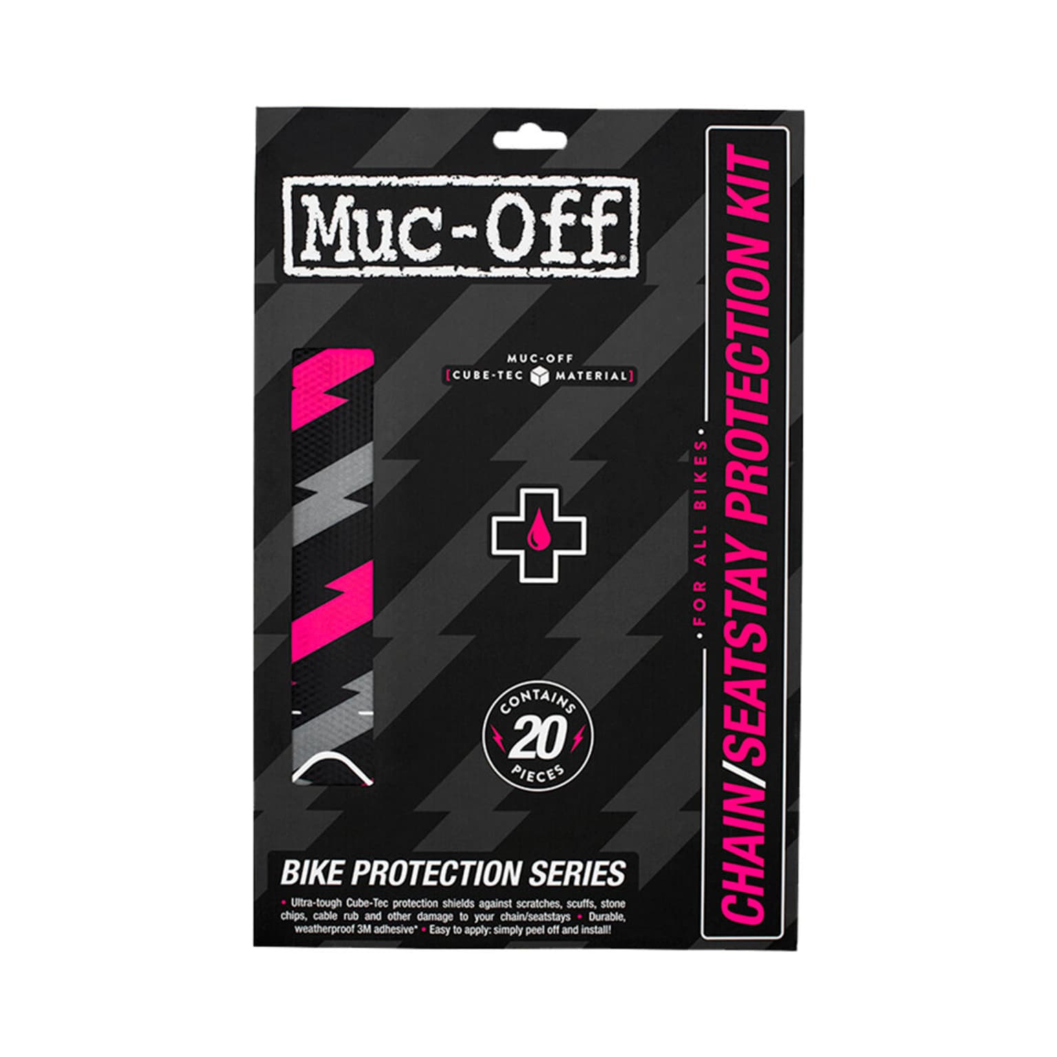 MucOff MucOff Chainstay Protection Kit Film de protection framboise 2