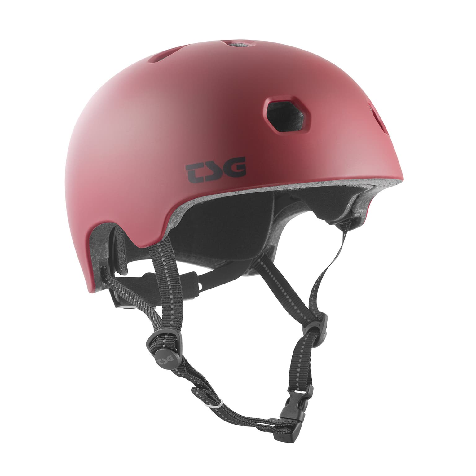 Tsg META SOLID COLOR Casco da bicicletta rosso scuro 1