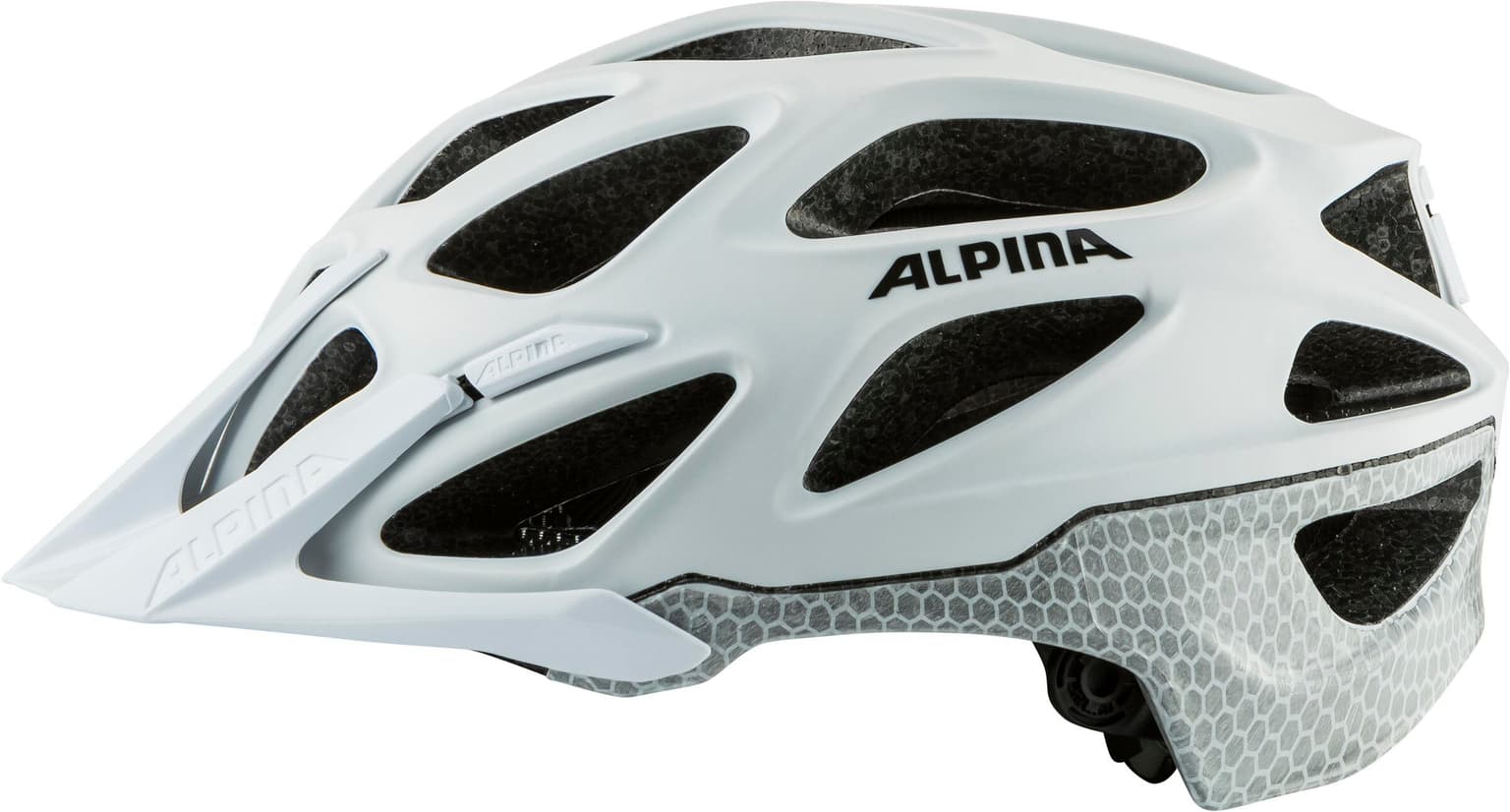 Alpina MYTHOS REFLECTIVE white reflective Velohelm rohweiss 3