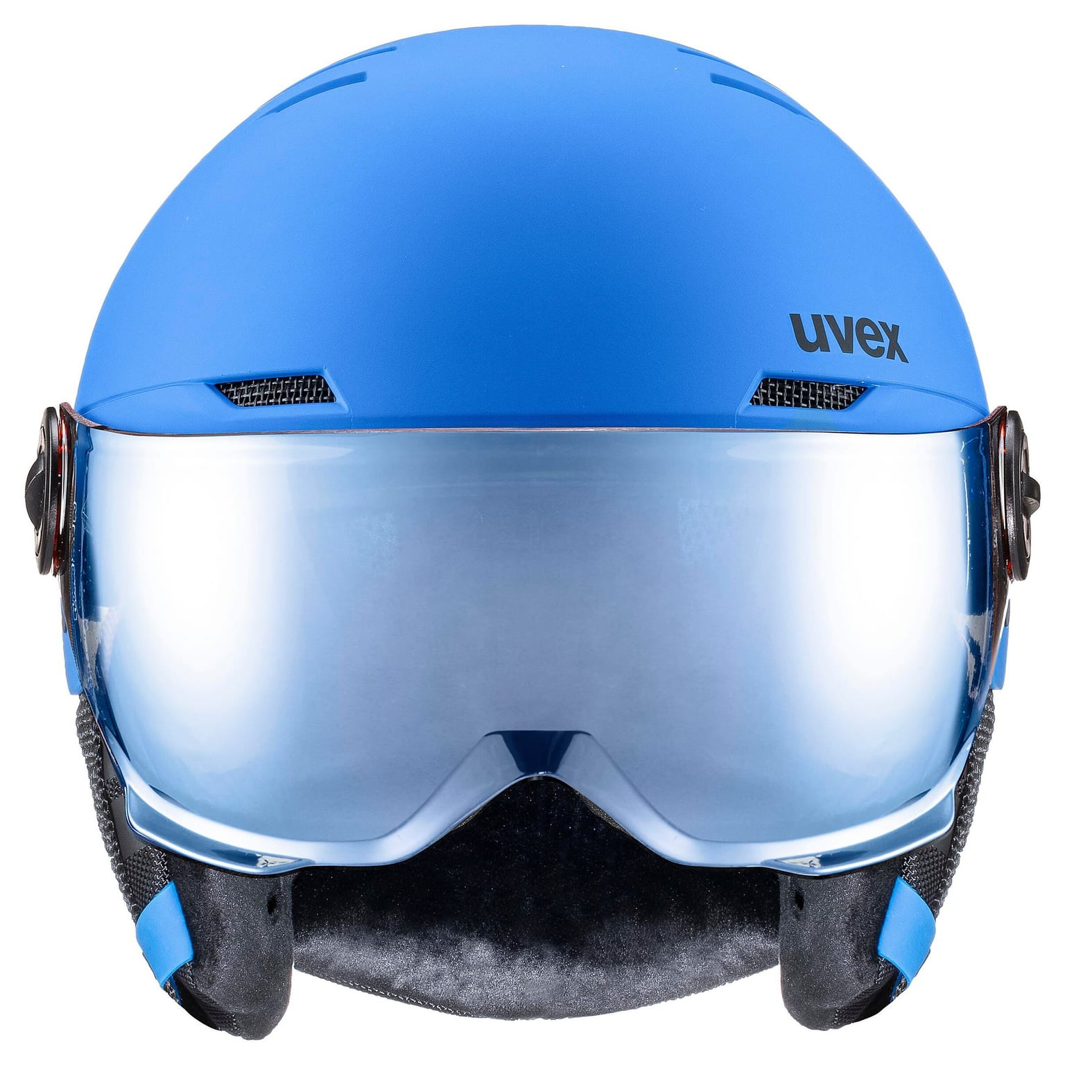 Uvex rocket jr. visor Skihelm blau 2