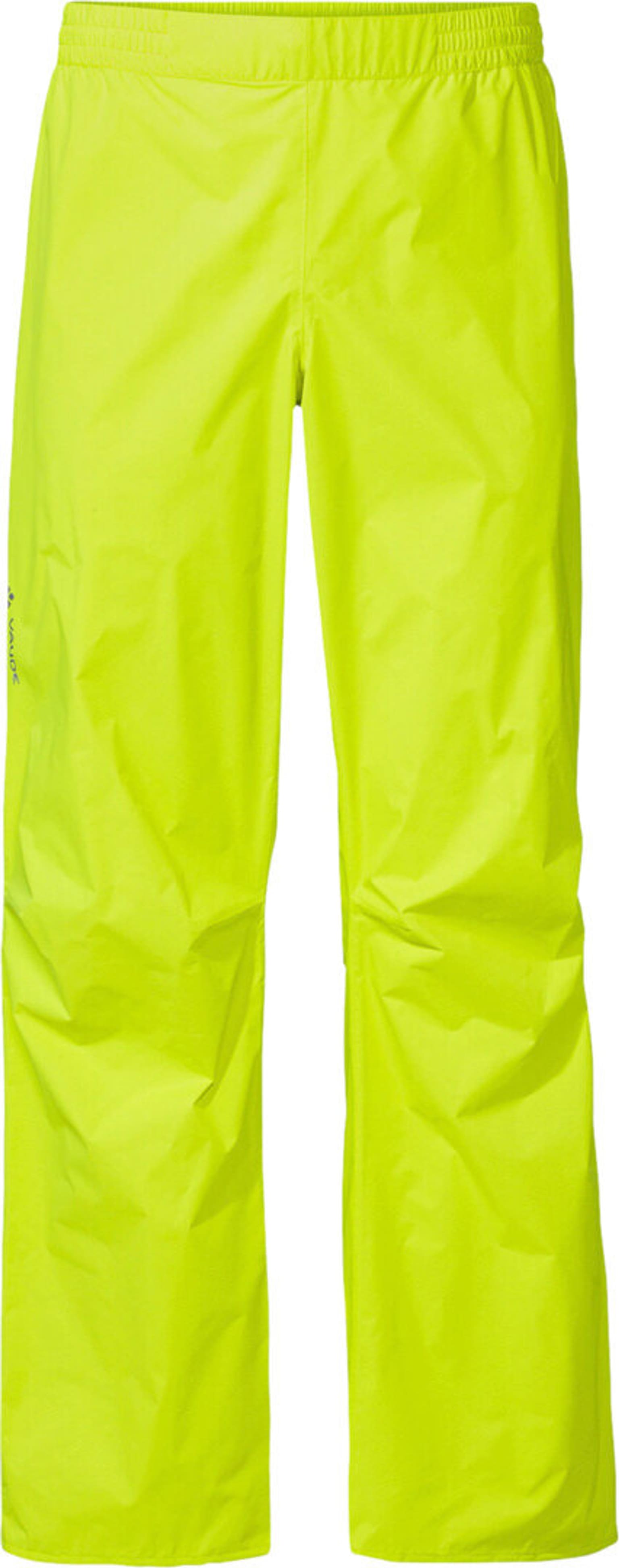 Vaude Drop Pants II Pantalon de pluie jaune néon 1