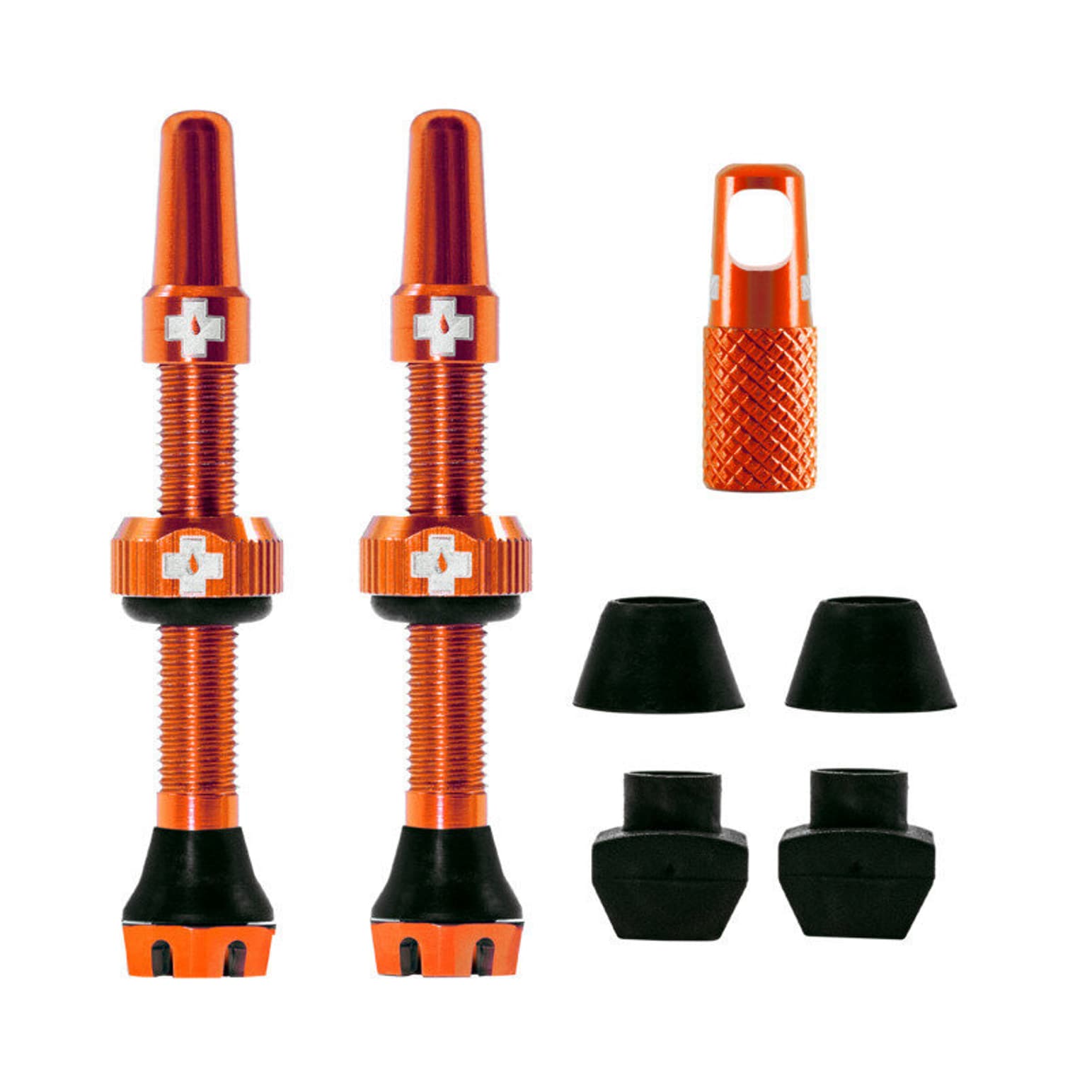 MucOff MucOff V2 Tubeless Ventil Kit 44mm Ventile orange 1