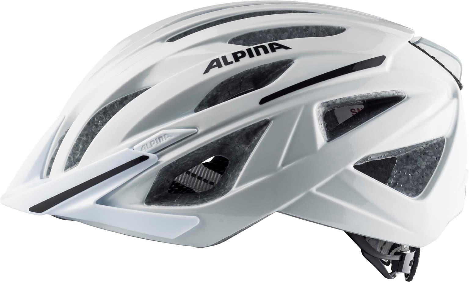 Alpina HAGA white gloss Casco da bicicletta bianco 3