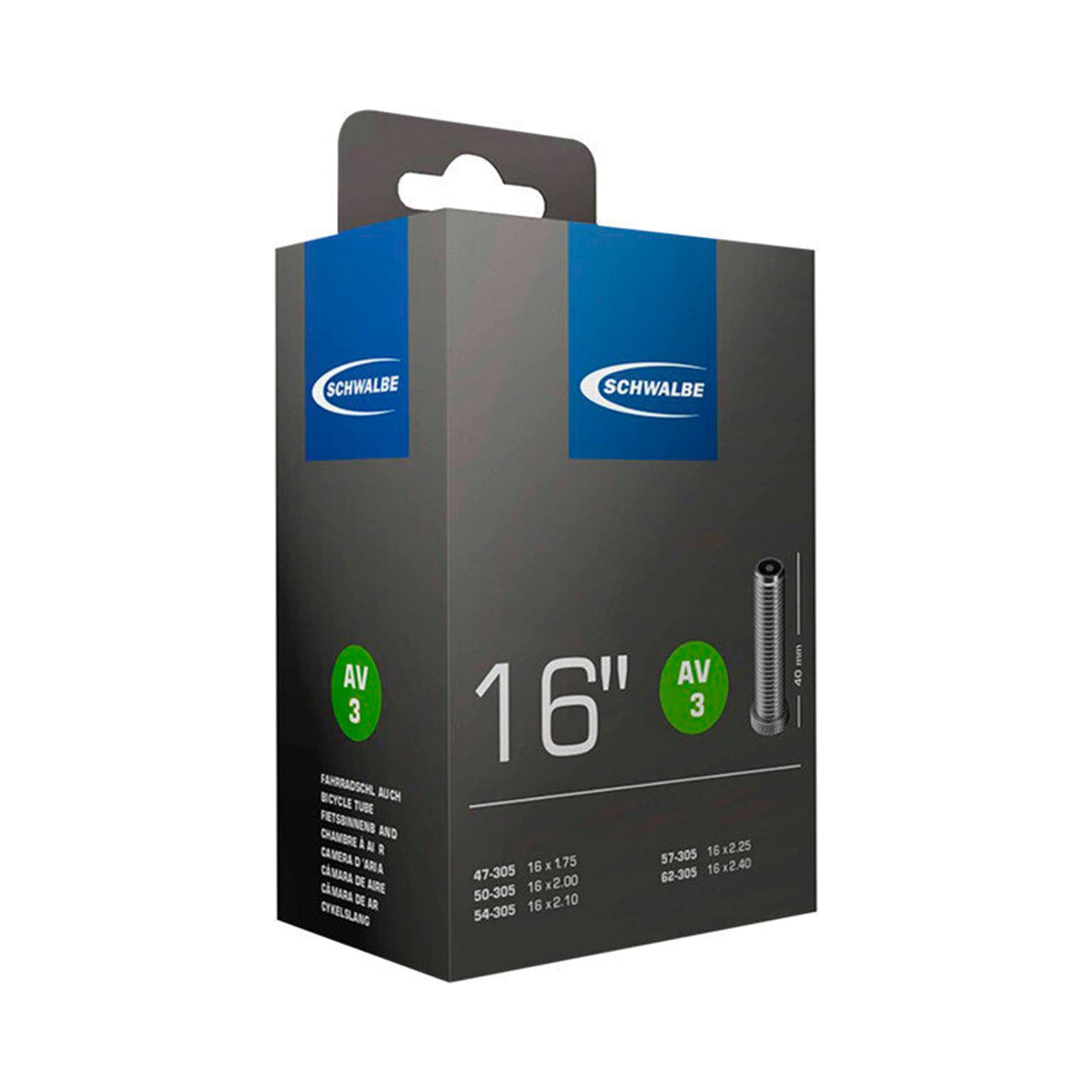 Schwalbe AV3 16 Camera d'aria per bicicletta 1