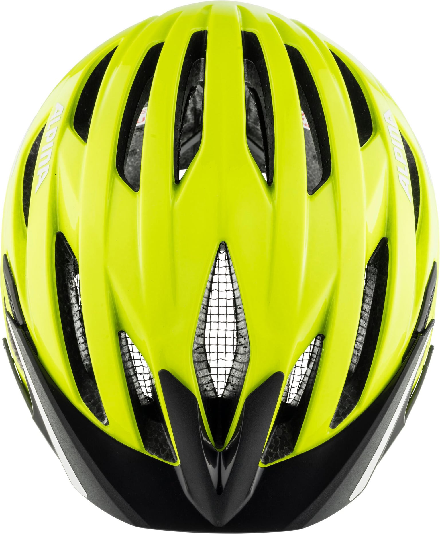 Alpina HAGA be visible gloss Casco da bicicletta giallo neon 2