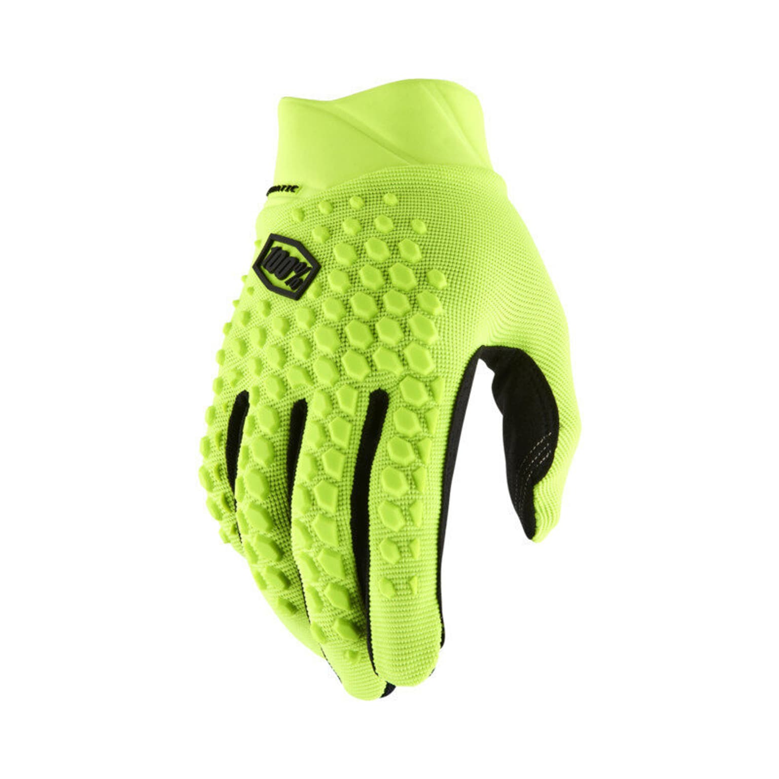 100% Geomatic Guanti da bici giallo neon 1