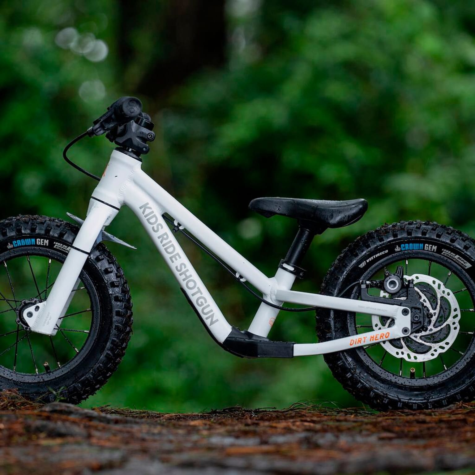 Kids Ride Shotgun 12” Dirt Hero with Brake Bicicletta senza pedali bianco 3