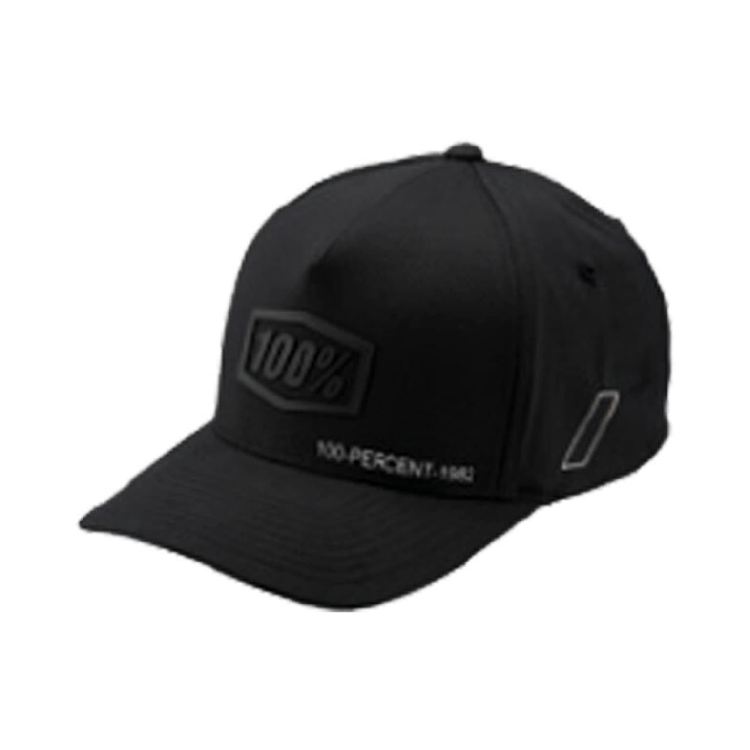 100% 100% Shadow X-Fit Flexfit Cappellino nero 1