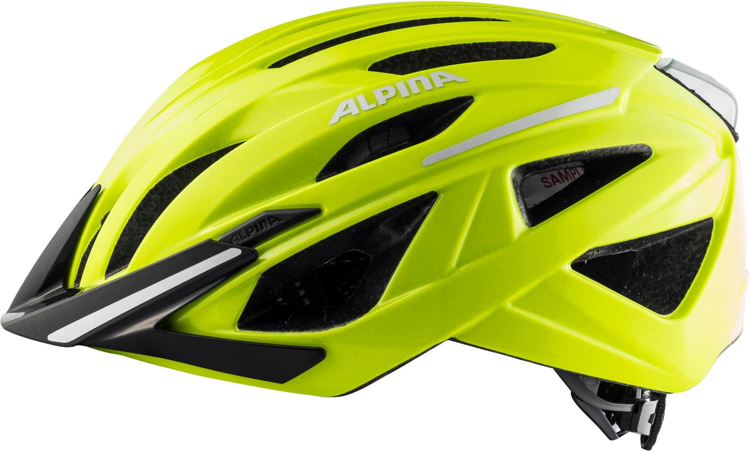 Alpina HAGA be visible gloss Velohelm neongelb 3