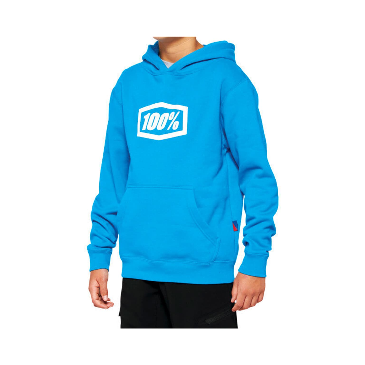 100% 100% Icon Youth Hoodie azur 1