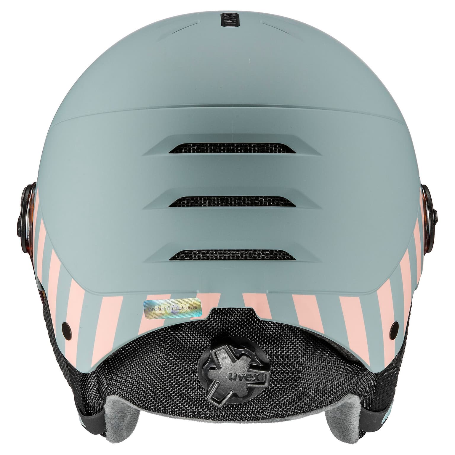 Uvex rocket jr. visor Skihelm Hellgrau 2