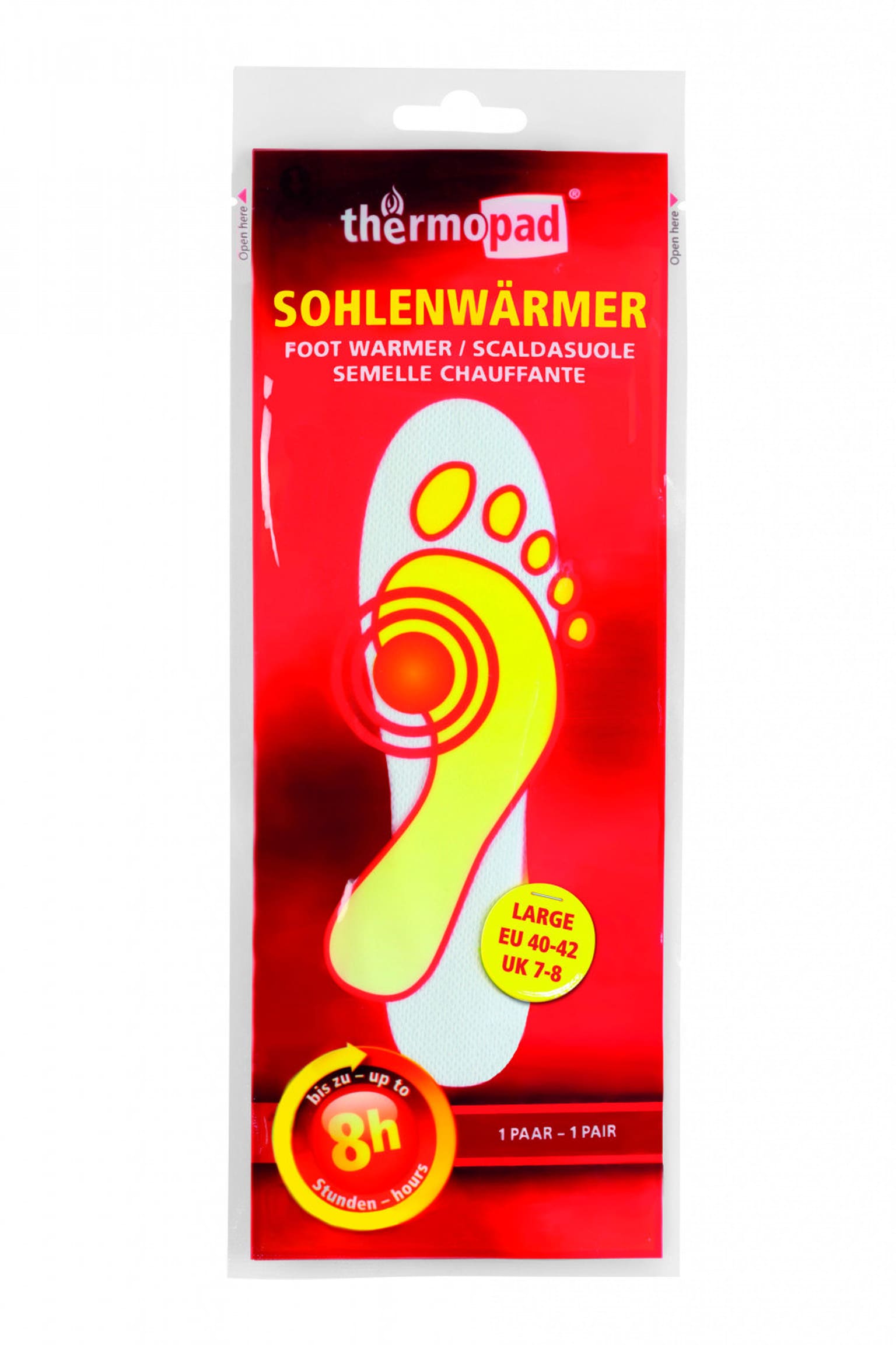 Thermopad Semelles chauffantes XL / Gr. 43-46 (26 cm) Chauffe-pieds rouge 1