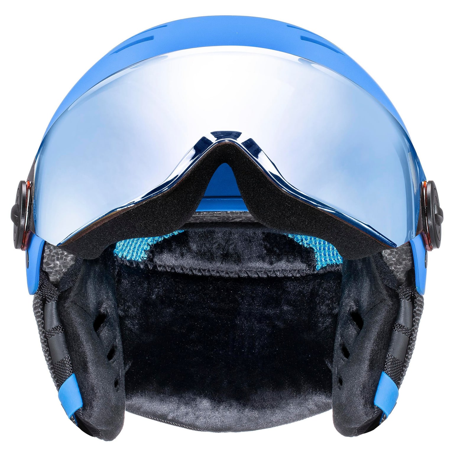 Uvex rocket jr. visor Skihelm blau 3