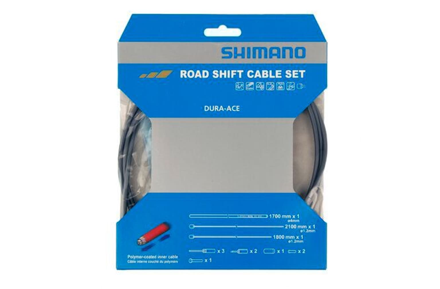 Shimano Shimano Jeu de câbles de changement de vitesse Dura-Ace BC-9000 recouvert de polymère Câbles de dérailleur 1