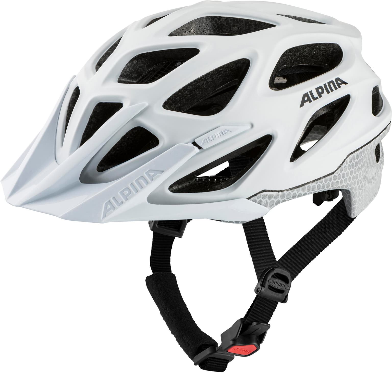 Alpina MYTHOS REFLECTIVE white reflective Velohelm rohweiss 1