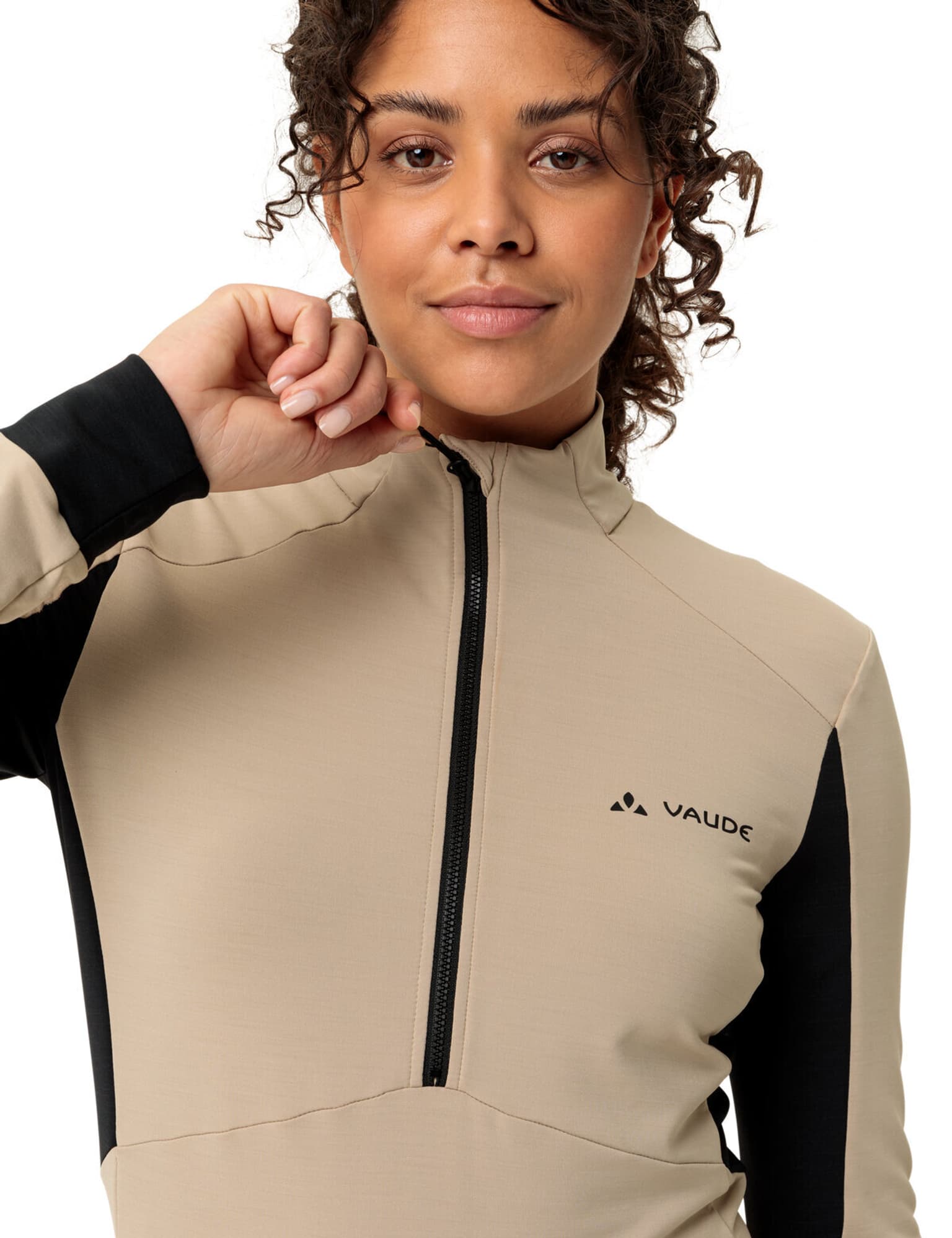 Vaude Kuro Halfzip LS Tricot Chemise de vélo sable 5