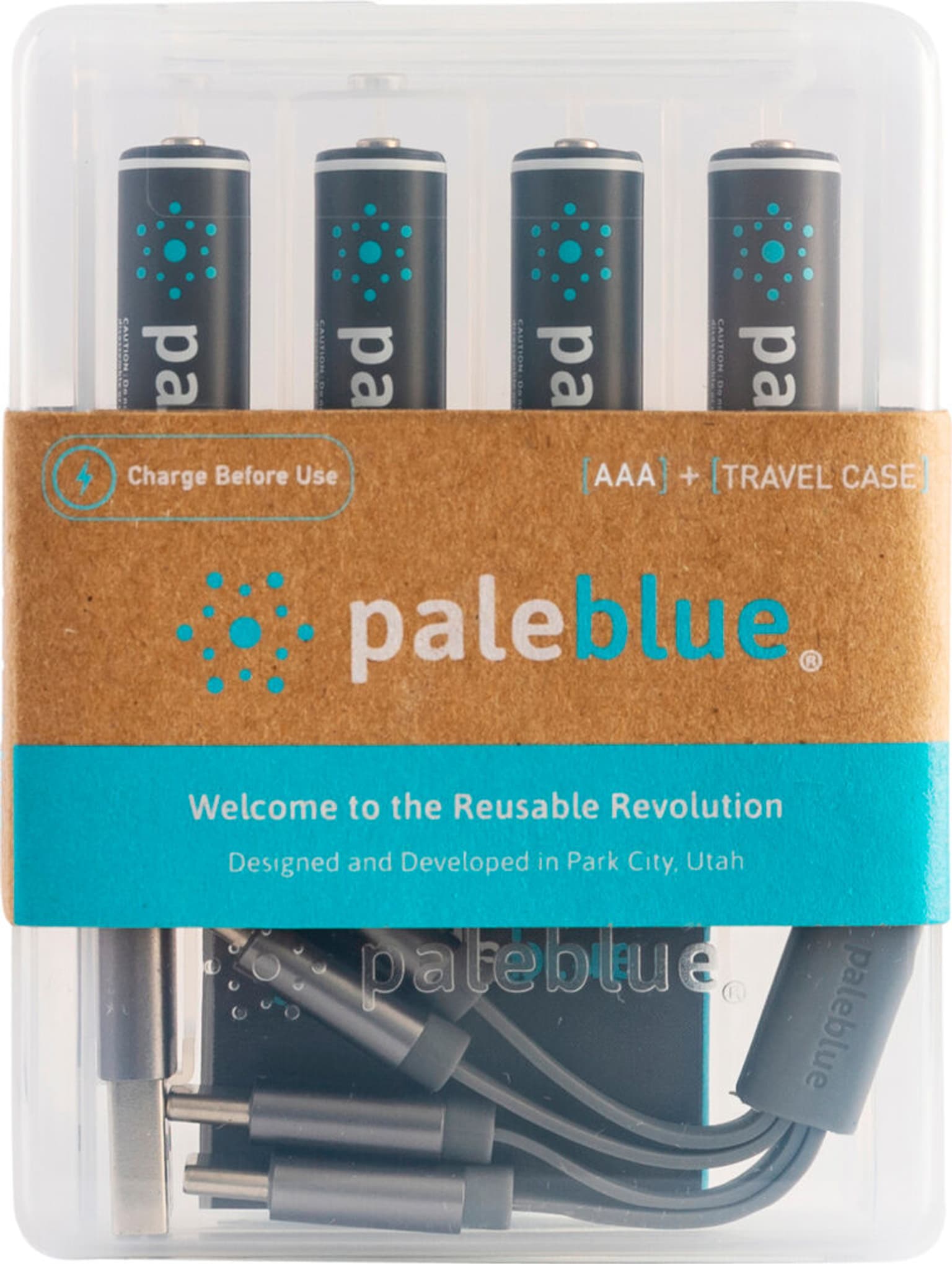 Pale Blue Pale Blue Battery AAA USB-C 4pcs Batteria ad accumulatore 2