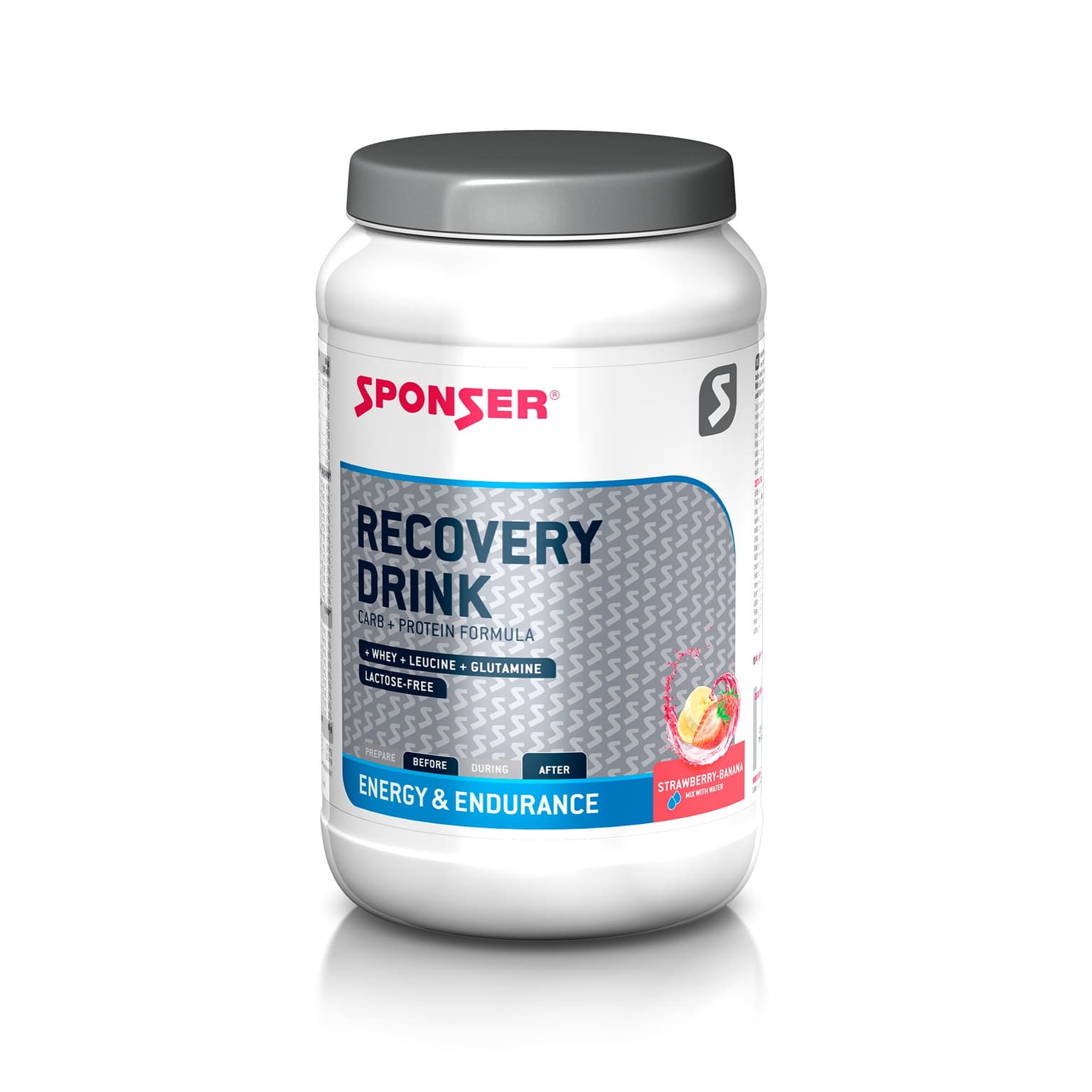 Sponser Sponser Recovery Drink Strawberry Banana Polvere proteico 1