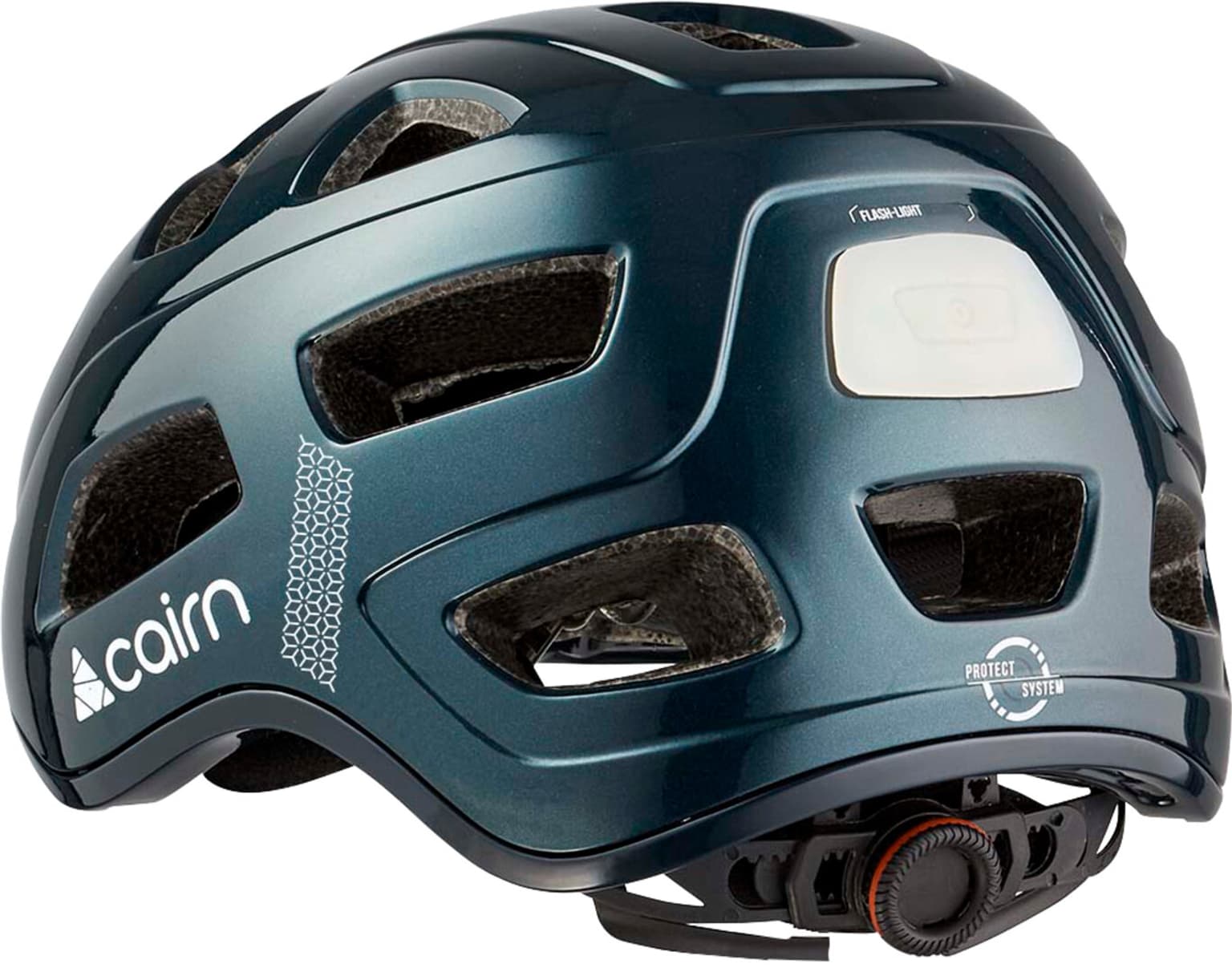 Cairn Quartz LED USB Velohelm petrol 2