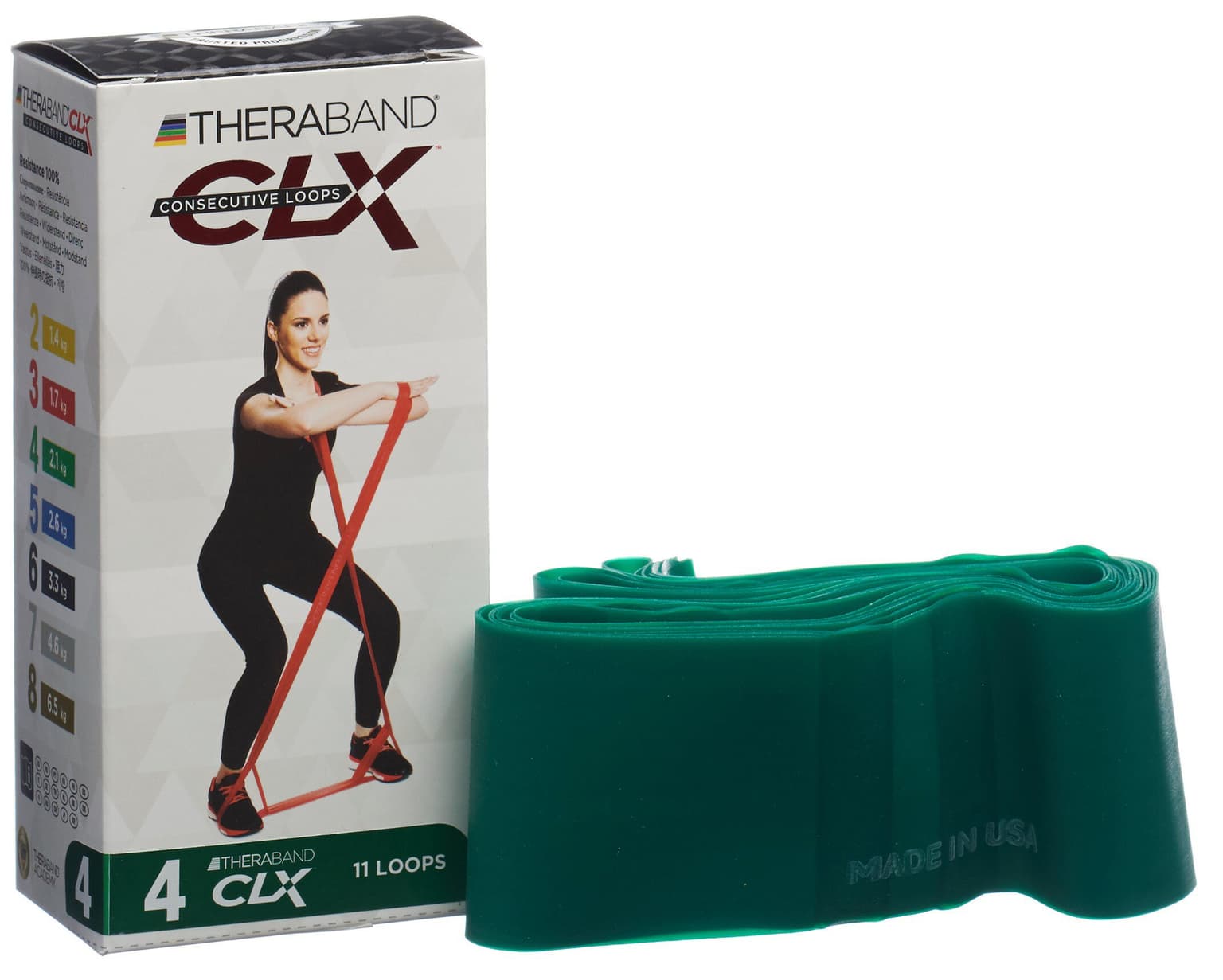 TheraBand TheraBand Theraband  CLX 4 Fitnessband verde 3